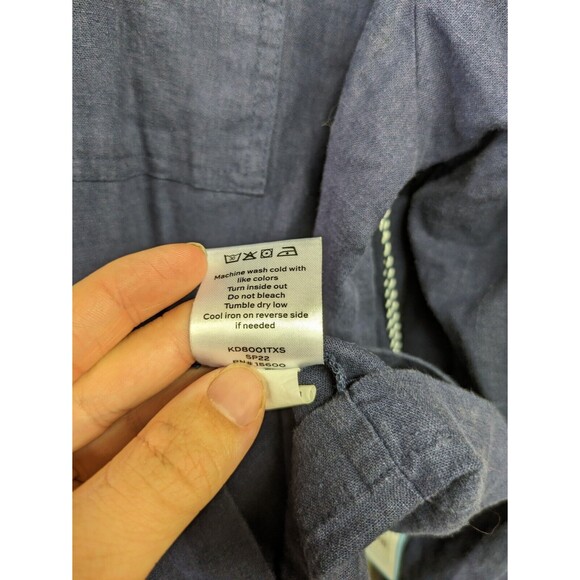 Draper James RSVP Navy Utility Military Jacket Linen Blend Pockets Large NWT - Picture 11 of 13